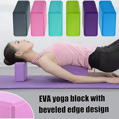 Foam Yoga Blocks Lightweight Non-Slip Supportive Yoga Bricks Yoga Props Accessories for Women Men, Stretching and Meditation (6 Colors)