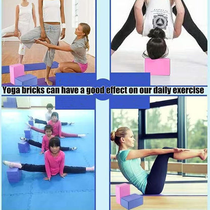 Foam Yoga Blocks Lightweight Non-Slip Supportive Yoga Bricks Yoga Props Accessories for Women Men, Stretching and Meditation (6 Colors)