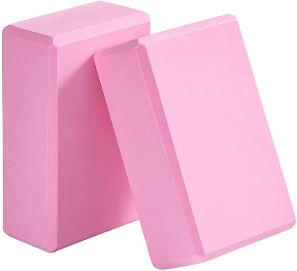 Foam Yoga Blocks Lightweight Non-Slip Supportive Yoga Bricks Yoga Props Accessories for Women Men, Stretching and Meditation (6 Colors)