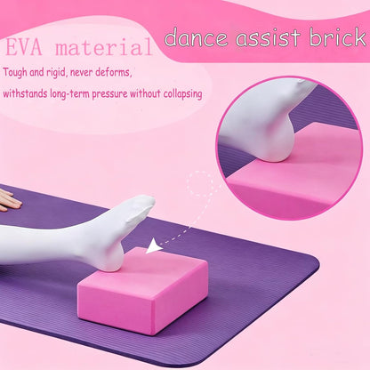 Foam Yoga Blocks Lightweight Non-Slip Supportive Yoga Bricks Yoga Props Accessories for Women Men, Stretching and Meditation (6 Colors)