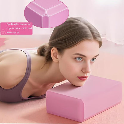 Foam Yoga Blocks Lightweight Non-Slip Supportive Yoga Bricks Yoga Props Accessories for Women Men, Stretching and Meditation (6 Colors)