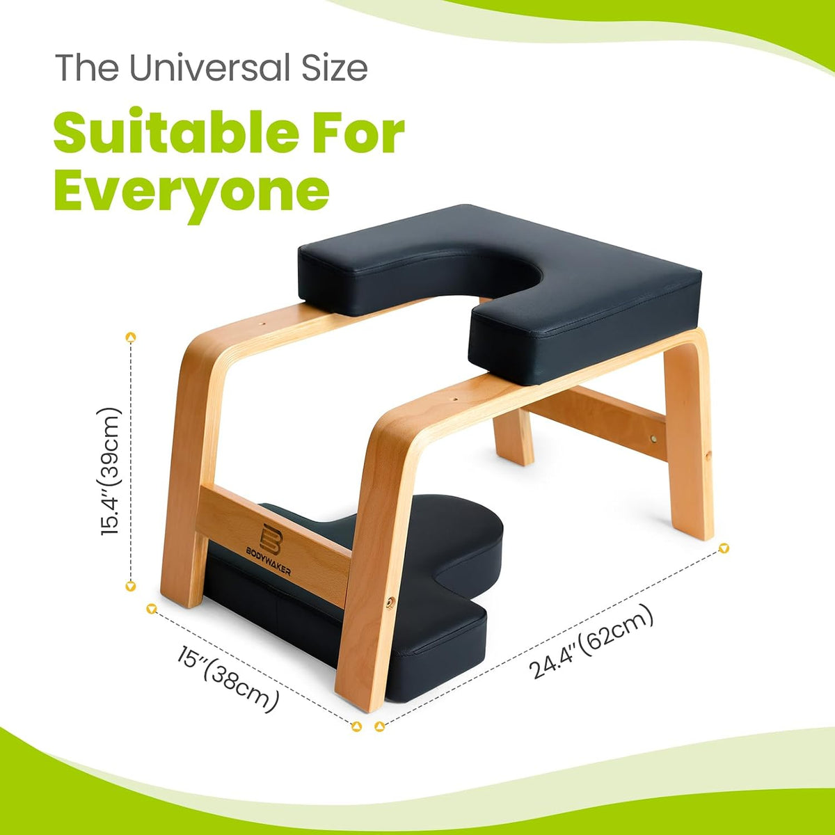 Yoga Headstand Bench, Stand Yoga Chair for Balance Training, Core Strength Building, Upside Down Chair for Relaxation, Handstand Trainer Inversion Chair for Home Gym (Chocolate Black)