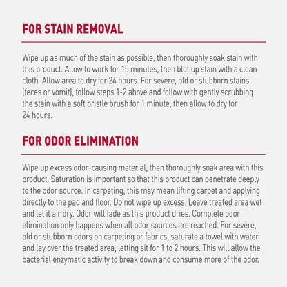 Advanced Dog Stain & Odor Eliminator, Severe Mess, 32 oz