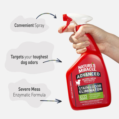 Advanced Dog Stain & Odor Eliminator, Severe Mess, 32 oz