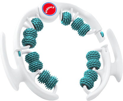 Cellulite Massage Tool - Lymphatic Drainage Massager - Muscle Roller, Deep Fascia Massage, Dimpled Skin Removal, Legs/Thighs/Buttocks, Anti-Cellulite Roller, Smooth Skin (14 Wheel - Blue)