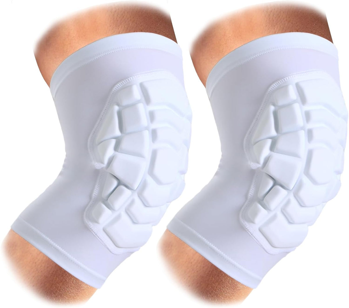 Knee Pads Compression Leg Sleeve Knee Sleeve for All Sports Wrestling Protector Gear, 1 Pair of Knee Paded