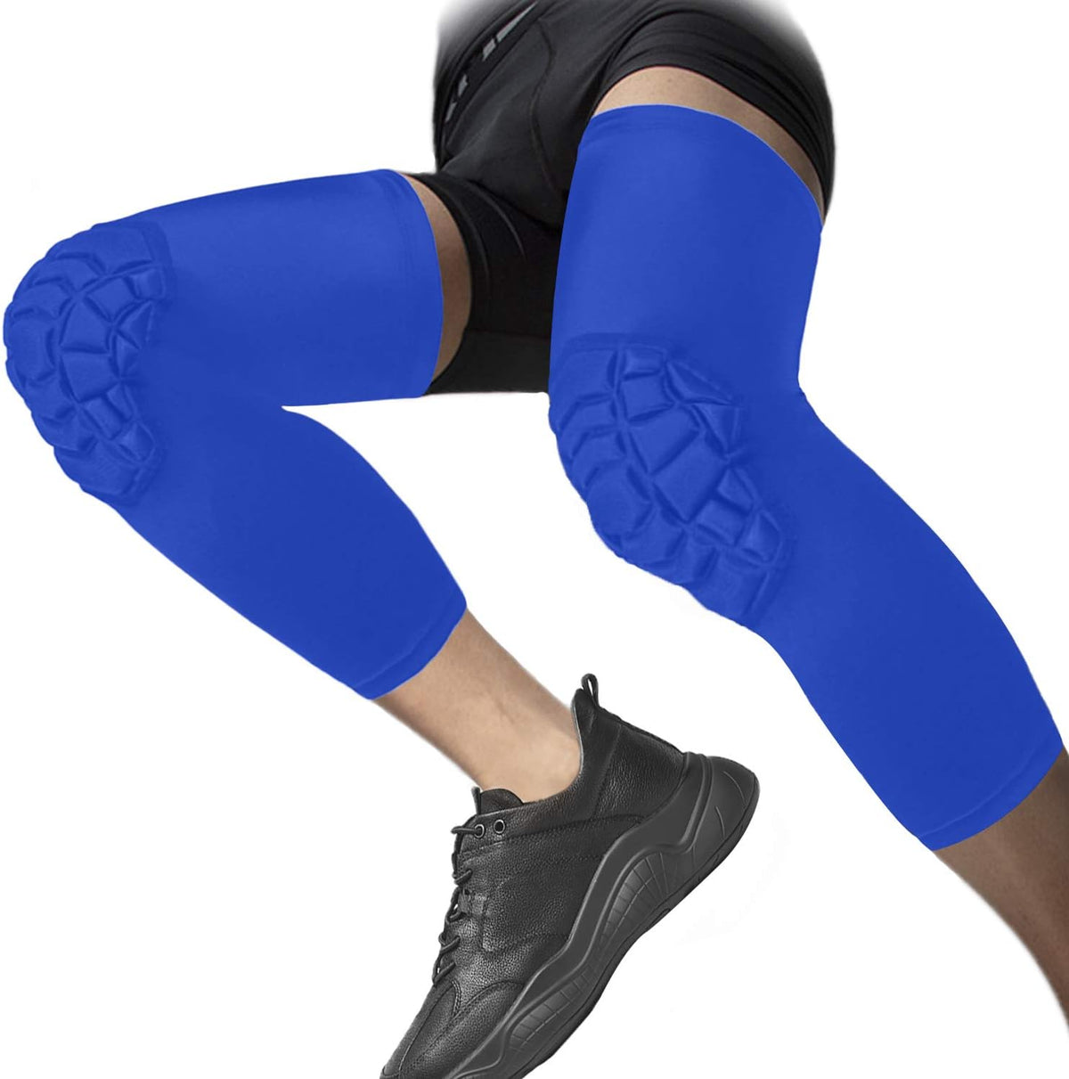 Knee Pads Compression Leg Sleeve Knee Sleeve for All Sports Wrestling Protector Gear, 1 Pair of Knee Paded