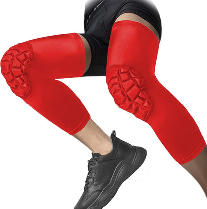 Knee Pads Compression Leg Sleeve Knee Sleeve for All Sports Wrestling Protector Gear, 1 Pair of Knee Paded