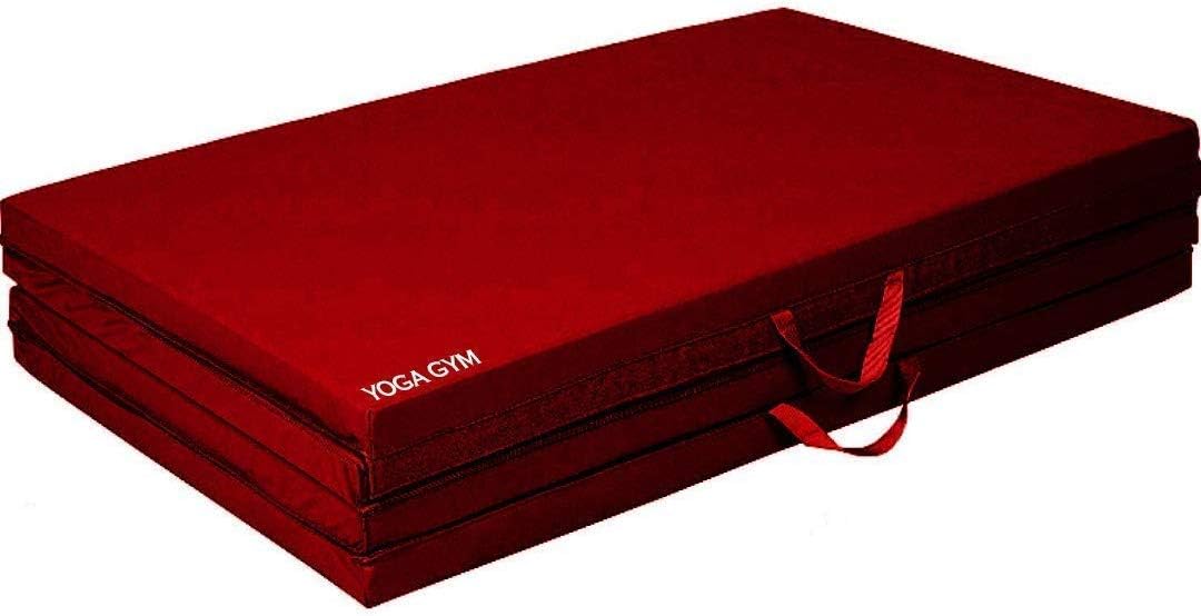 BIP High Destiny Foam Foldable 72 x 24x 22 mm Yoga Gym Mat for Men and Women (Red)