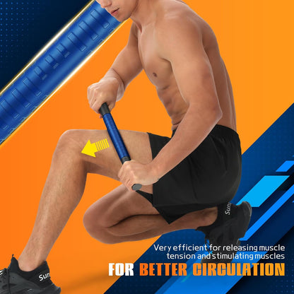 Muscle Roller Stick,17" Massage Roller for Muscle Deep Tissue Massage Black