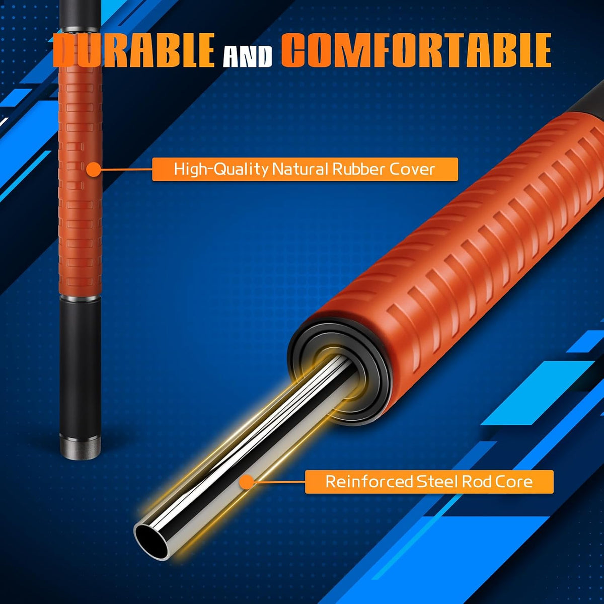 Muscle Roller Stick,17" Massage Roller for Muscle Deep Tissue Massage Black