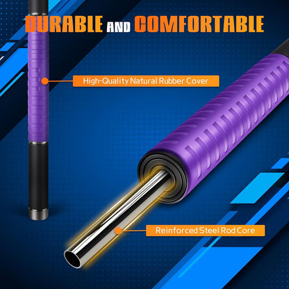 Muscle Roller Stick,17" Massage Roller for Muscle Deep Tissue Massage Black