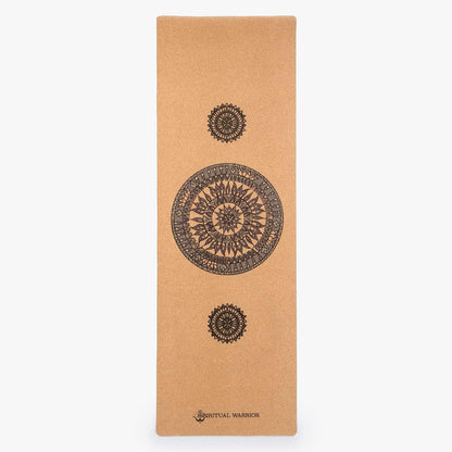 Mandala Pro Cork Yoga Mat, Non Slip, 72 x 24 Inch, 3mm Thick