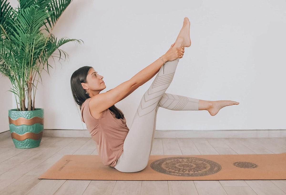 Mandala Pro Cork Yoga Mat, Non Slip, 72 x 24 Inch, 3mm Thick