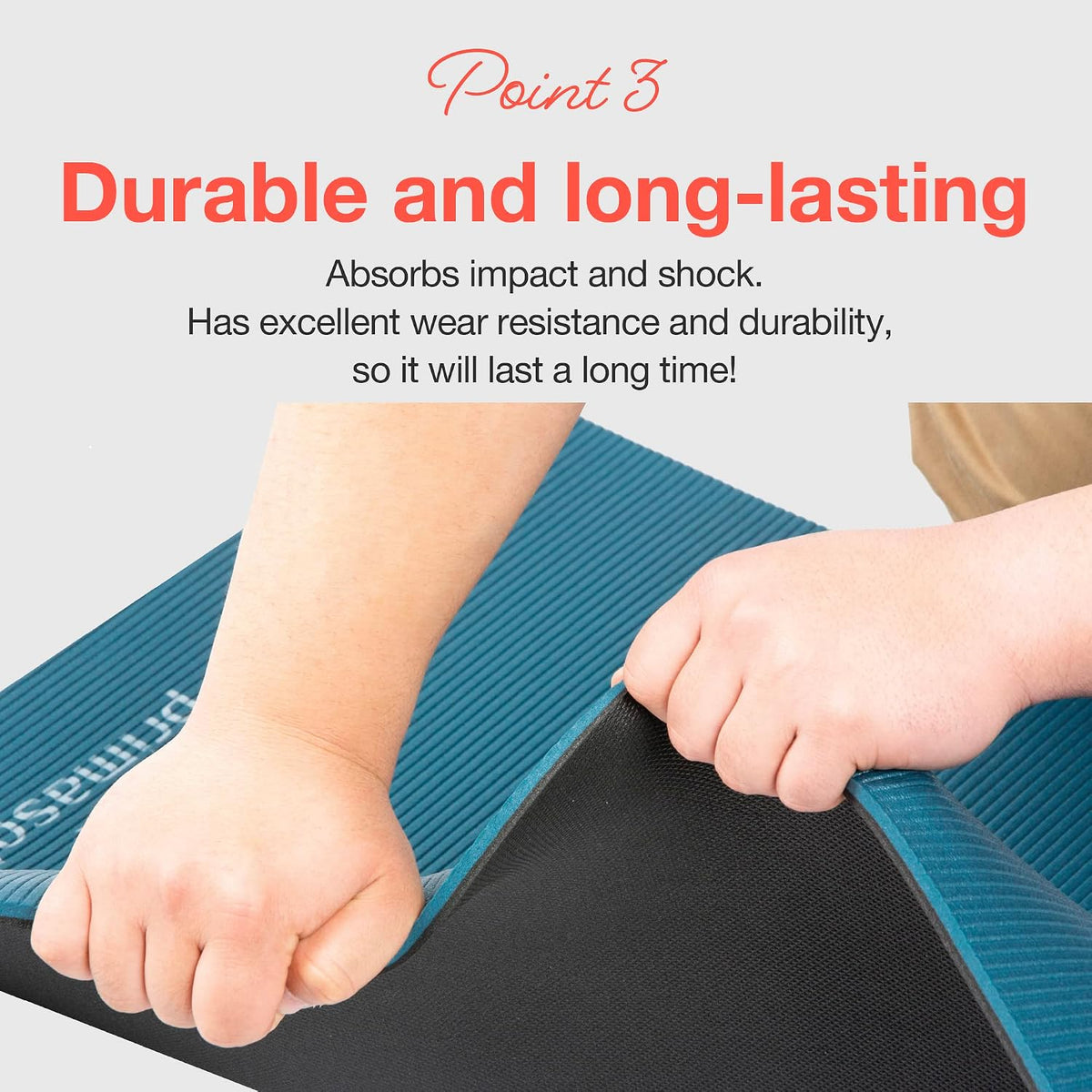 Yoga Mat Eco-Friendly Material 1/2 inch Non-Slip Yoga Pilates Fitness at Home & Gym 4 Colors with Carrying Case & Strap