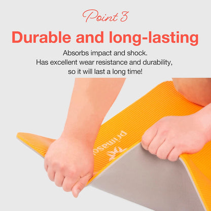 Yoga Mat Eco-Friendly Material 1/2 inch Non-Slip Yoga Pilates Fitness at Home & Gym 4 Colors with Carrying Case & Strap