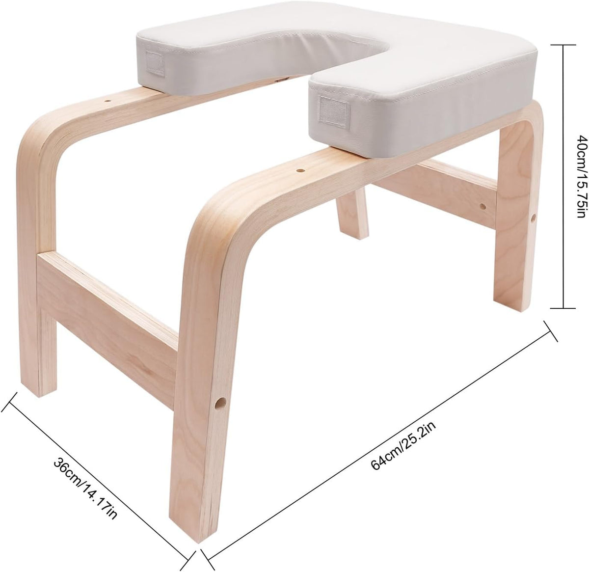Yoga Headstand Bench,Yoga Inversion Chair, Headstand Trainer for Relieve Stress, trength Training Inversion Equipment for Relaxation and Strength,White, 25.2 x 14.17 x 15.75 Inch