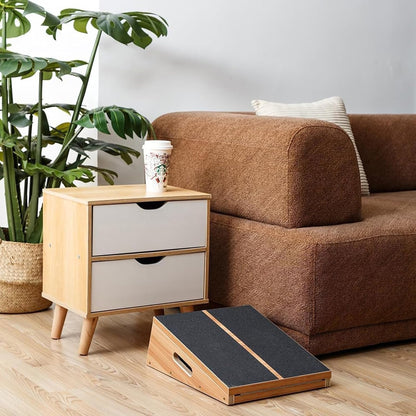 Wooden Slant Board, Adjustable Incline, Side Handles, Non-Slip