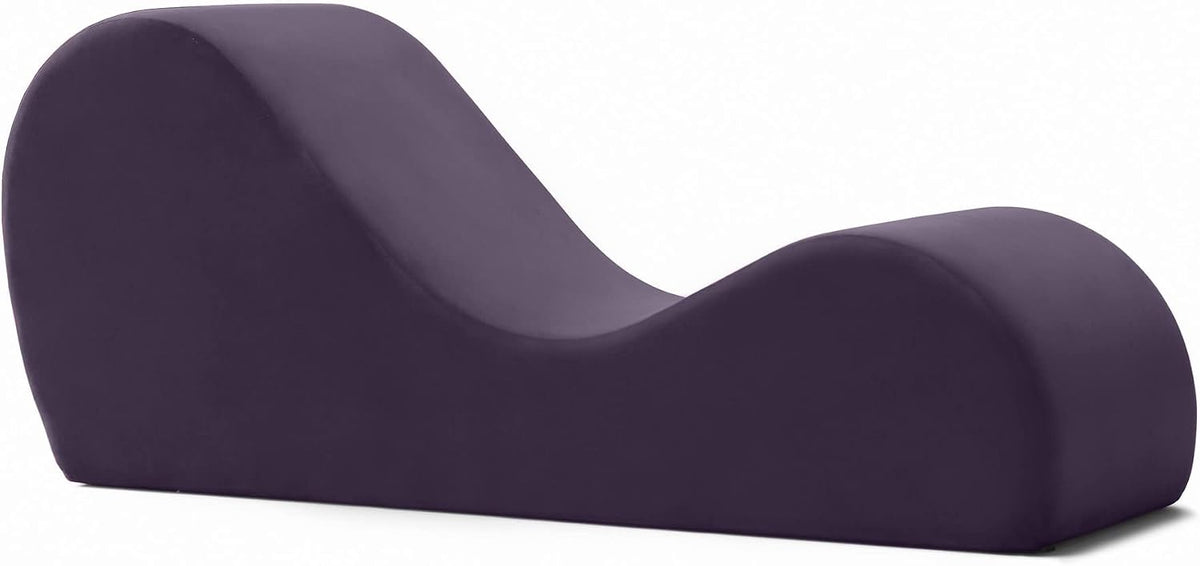 Sleek Chaise Lounge for Yoga - Made in The USA - Great for Stretching, Relaxation, Exercise & More, 60D x 18W x 26H Inch, Light Grey