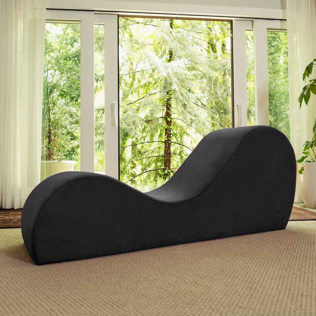 Sleek Chaise Lounge for Yoga - Made in The USA - Great for Stretching, Relaxation, Exercise & More, 60D x 18W x 26H Inch, Light Grey