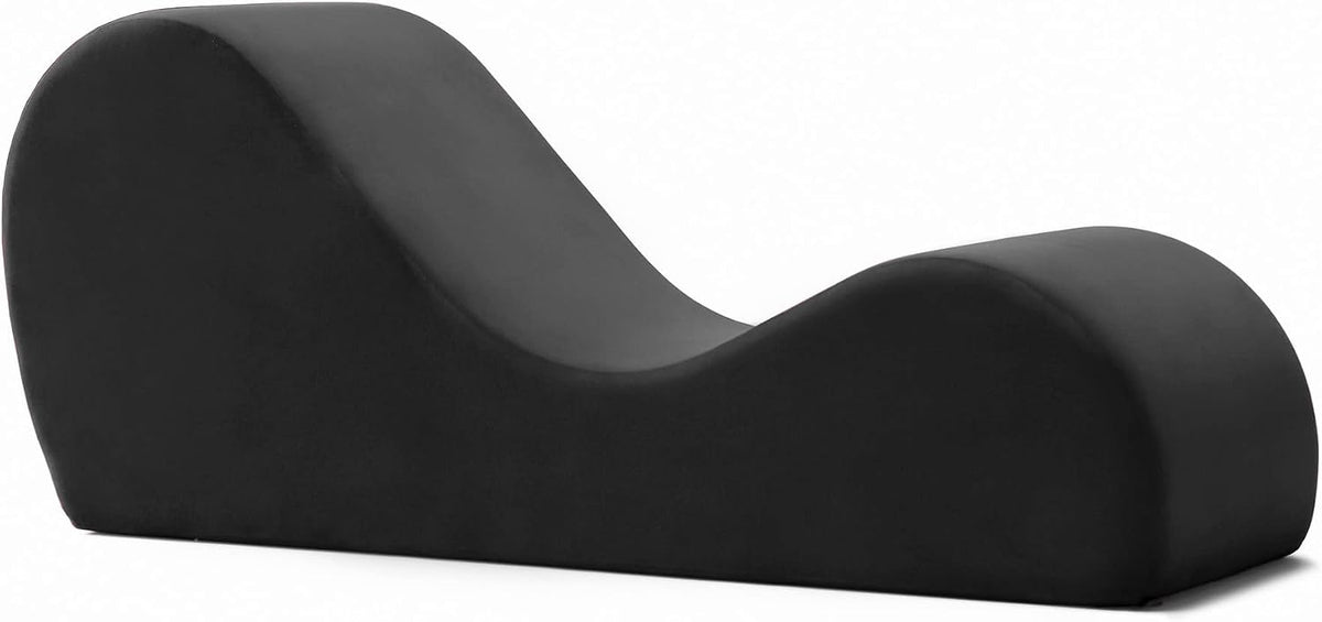 Sleek Chaise Lounge for Yoga - Made in The USA - Great for Stretching, Relaxation, Exercise & More, 60D x 18W x 26H Inch, Light Grey