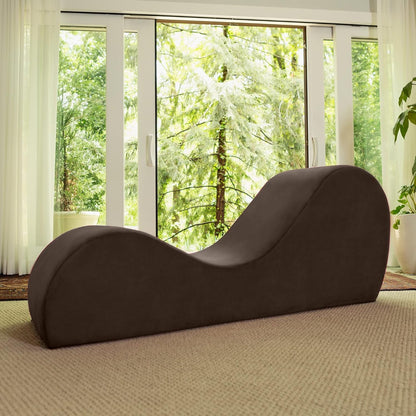 Sleek Chaise Lounge for Yoga - Made in The USA - Great for Stretching, Relaxation, Exercise & More, 60D x 18W x 26H Inch, Light Grey