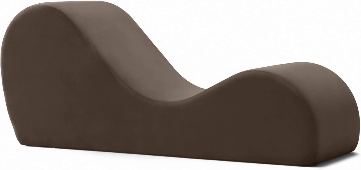 Sleek Chaise Lounge for Yoga - Made in The USA - Great for Stretching, Relaxation, Exercise & More, 60D x 18W x 26H Inch, Light Grey