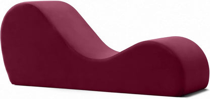 Sleek Chaise Lounge for Yoga - Made in The USA - Great for Stretching, Relaxation, Exercise & More, 60D x 18W x 26H Inch, Light Grey