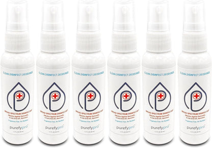 Purefypro Disinfectant Spray (16oz, 2pk) No Rinse. No Residue. Kills 99.9999% MRSA, Norovirus, Flu Virus, and Fungi, Drug Resistant Germs. Suitable for All Surfaces