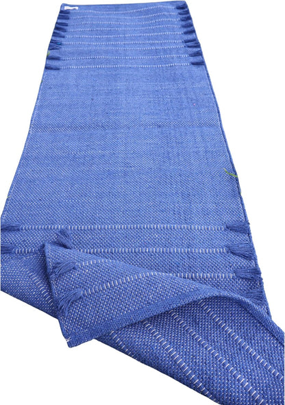 EcoComfort Cotton Yoga Mat - Hand-Woven, Extra-Thick for Ultimate Home Fitness - Durable & Stylish Yoga Rug (24”x72”x5mm)