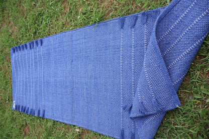 EcoComfort Cotton Yoga Mat - Hand-Woven, Extra-Thick for Ultimate Home Fitness - Durable & Stylish Yoga Rug (24”x72”x5mm)
