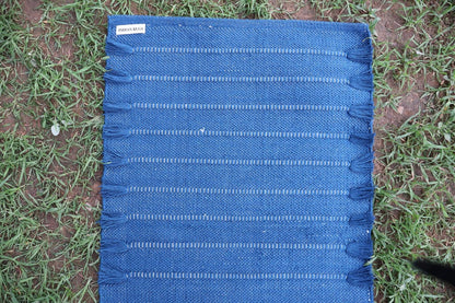 EcoComfort Cotton Yoga Mat - Hand-Woven, Extra-Thick for Ultimate Home Fitness - Durable & Stylish Yoga Rug (24”x72”x5mm)