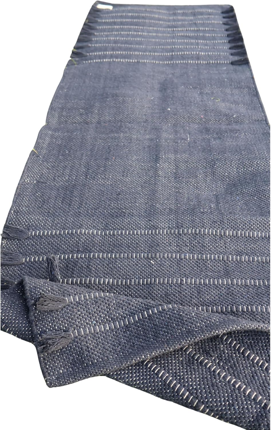EcoComfort Cotton Yoga Mat - Hand-Woven, Extra-Thick for Ultimate Home Fitness - Durable & Stylish Yoga Rug (24”x72”x5mm)
