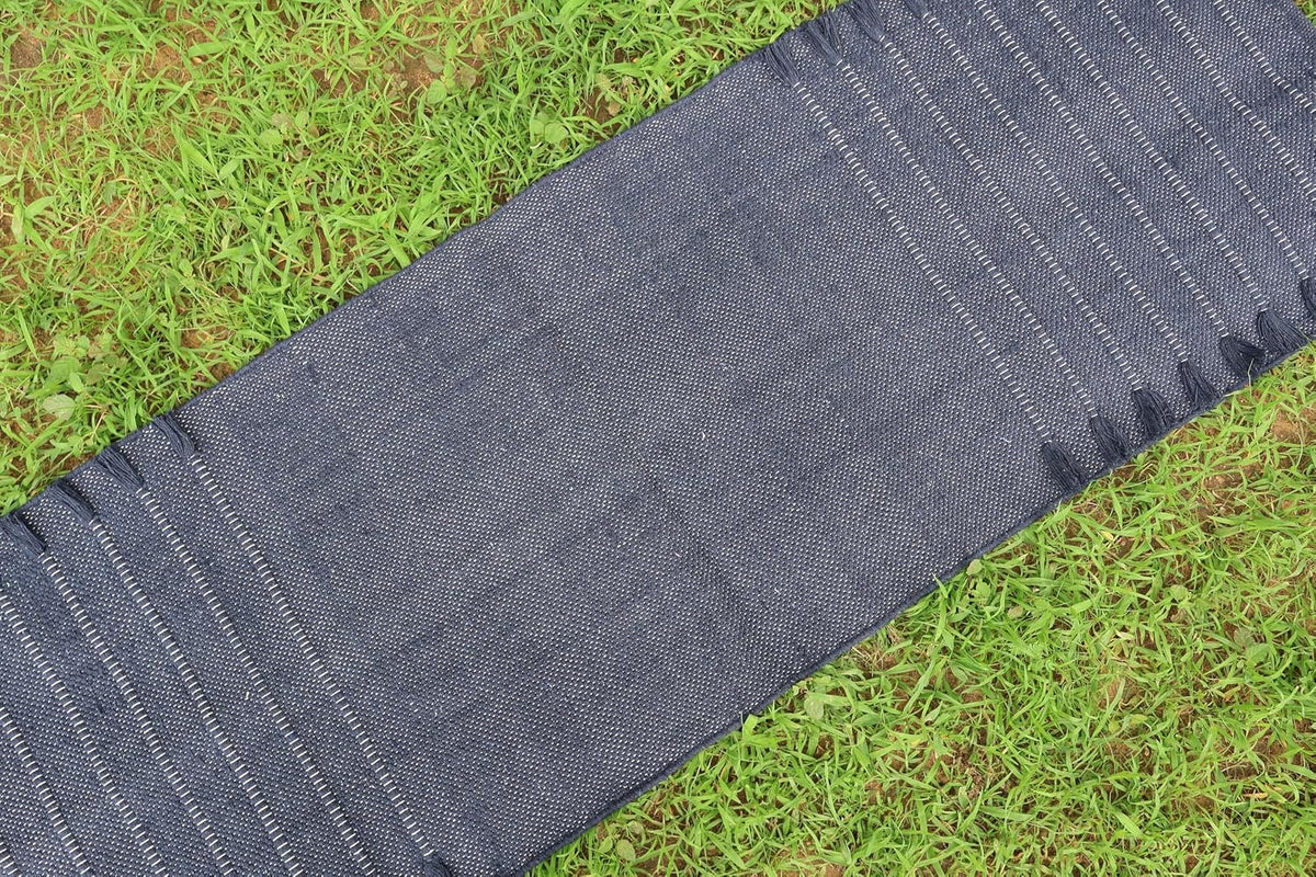 EcoComfort Cotton Yoga Mat - Hand-Woven, Extra-Thick for Ultimate Home Fitness - Durable & Stylish Yoga Rug (24”x72”x5mm)