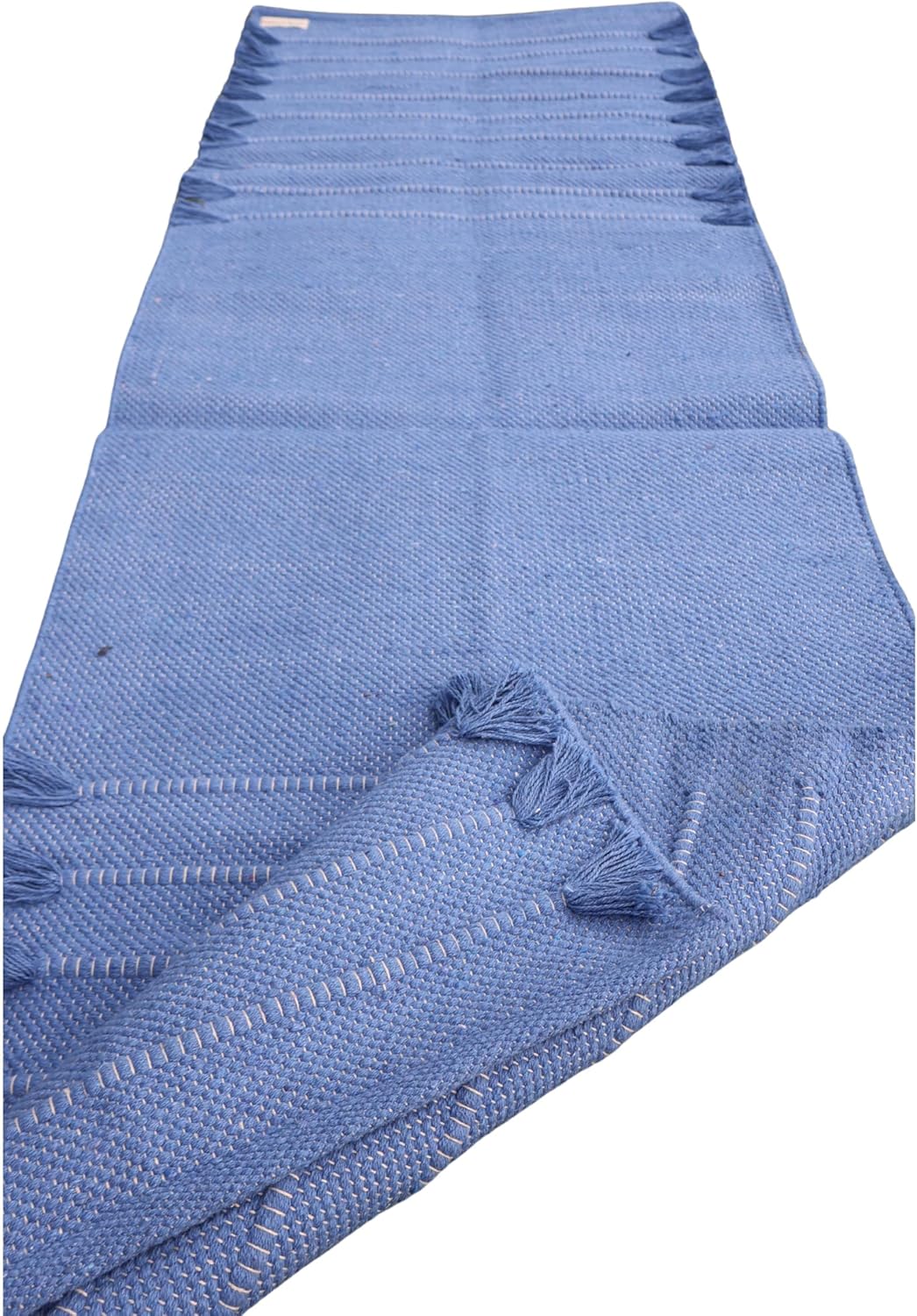 EcoComfort Cotton Yoga Mat - Hand-Woven, Extra-Thick for Ultimate Home Fitness - Durable & Stylish Yoga Rug (24”x72”x5mm)