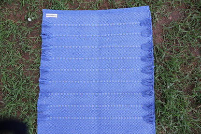 EcoComfort Cotton Yoga Mat - Hand-Woven, Extra-Thick for Ultimate Home Fitness - Durable & Stylish Yoga Rug (24”x72”x5mm)