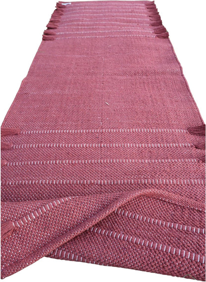 EcoComfort Cotton Yoga Mat - Hand-Woven, Extra-Thick for Ultimate Home Fitness - Durable & Stylish Yoga Rug (24”x72”x5mm)