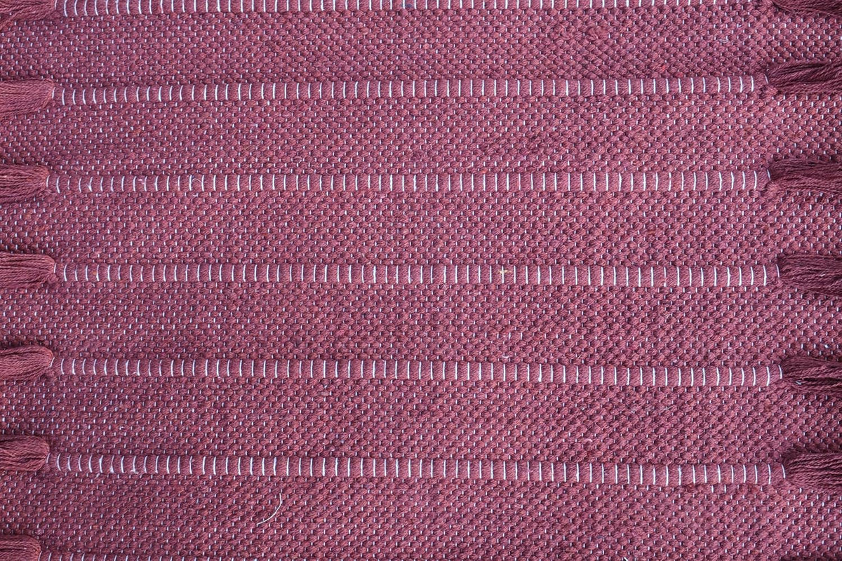 EcoComfort Cotton Yoga Mat - Hand-Woven, Extra-Thick for Ultimate Home Fitness - Durable & Stylish Yoga Rug (24”x72”x5mm)