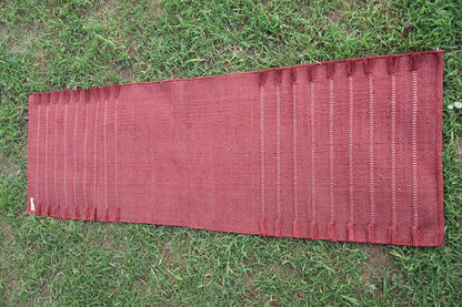 EcoComfort Cotton Yoga Mat - Hand-Woven, Extra-Thick for Ultimate Home Fitness - Durable & Stylish Yoga Rug (24”x72”x5mm)