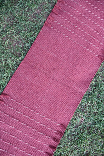 EcoComfort Cotton Yoga Mat - Hand-Woven, Extra-Thick for Ultimate Home Fitness - Durable & Stylish Yoga Rug (24”x72”x5mm)