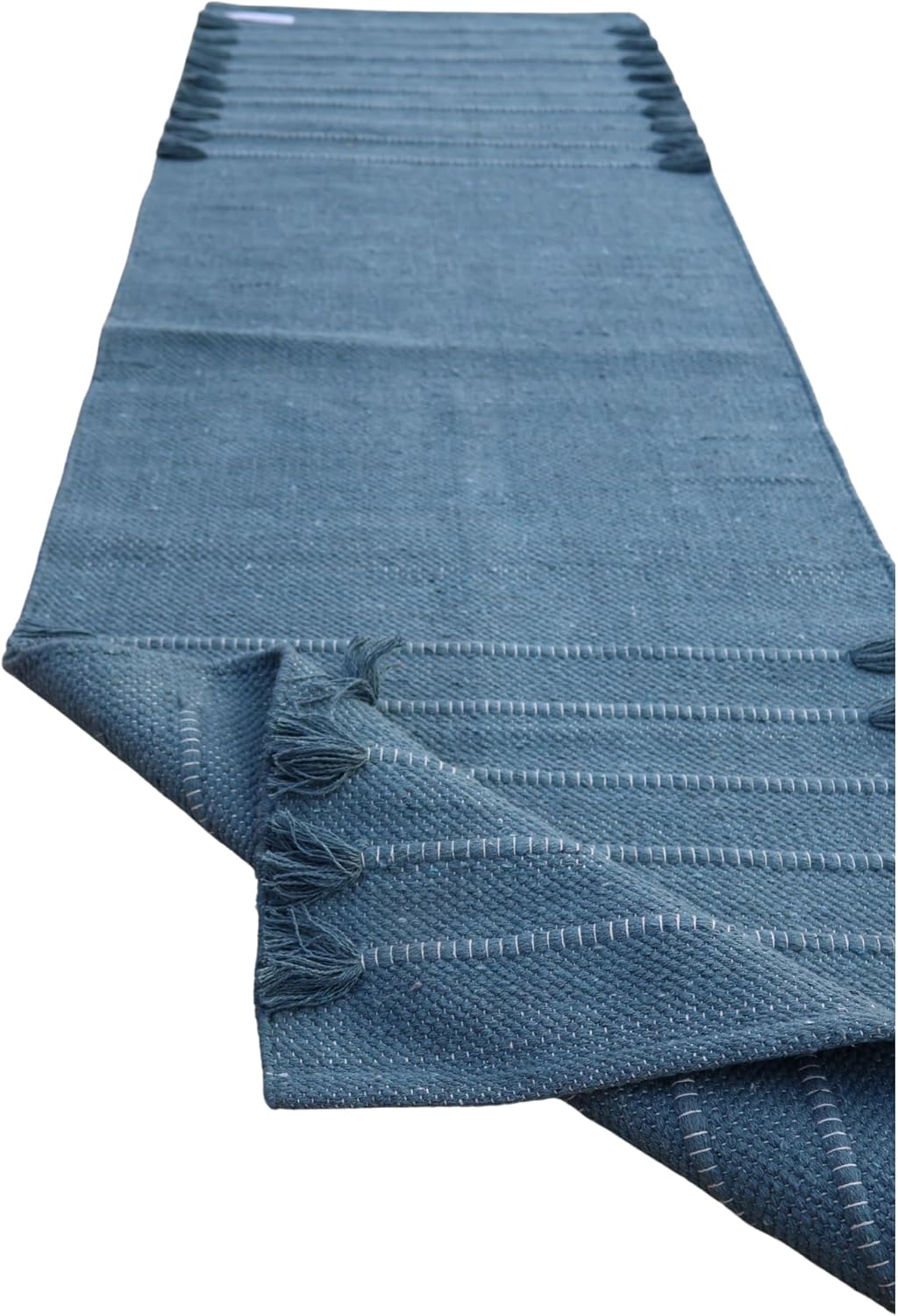 EcoComfort Cotton Yoga Mat - Hand-Woven, Extra-Thick for Ultimate Home Fitness - Durable & Stylish Yoga Rug (24”x72”x5mm)