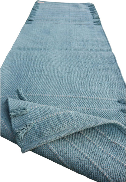 EcoComfort Cotton Yoga Mat - Hand-Woven, Extra-Thick for Ultimate Home Fitness - Durable & Stylish Yoga Rug (24”x72”x5mm)
