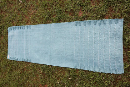 EcoComfort Cotton Yoga Mat - Hand-Woven, Extra-Thick for Ultimate Home Fitness - Durable & Stylish Yoga Rug (24”x72”x5mm)