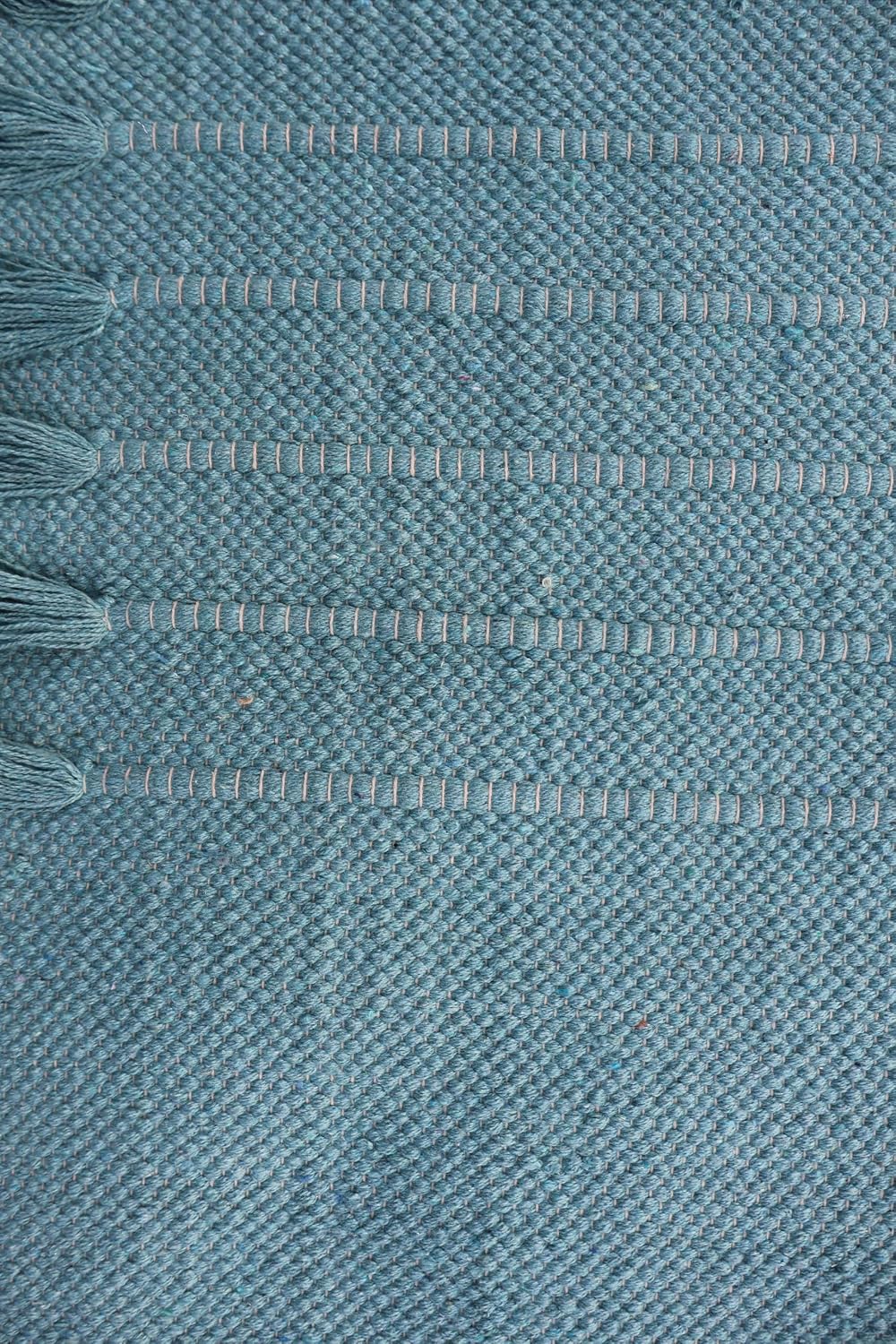 EcoComfort Cotton Yoga Mat - Hand-Woven, Extra-Thick for Ultimate Home Fitness - Durable & Stylish Yoga Rug (24”x72”x5mm)