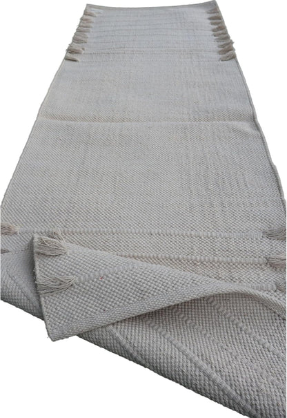 EcoComfort Cotton Yoga Mat - Hand-Woven, Extra-Thick for Ultimate Home Fitness - Durable & Stylish Yoga Rug (24”x72”x5mm)