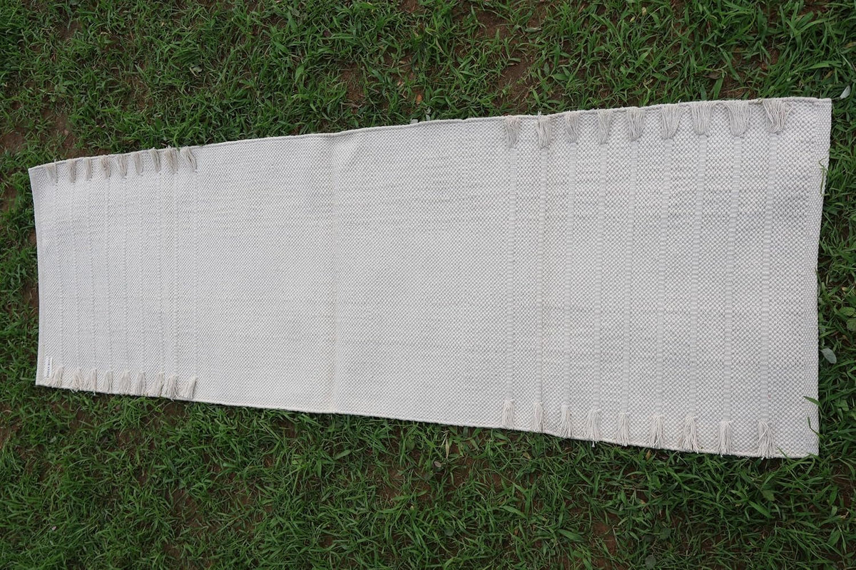 EcoComfort Cotton Yoga Mat - Hand-Woven, Extra-Thick for Ultimate Home Fitness - Durable & Stylish Yoga Rug (24”x72”x5mm)