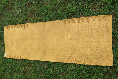 EcoComfort Cotton Yoga Mat - Hand-Woven, Extra-Thick for Ultimate Home Fitness - Durable & Stylish Yoga Rug (24”x72”x5mm)