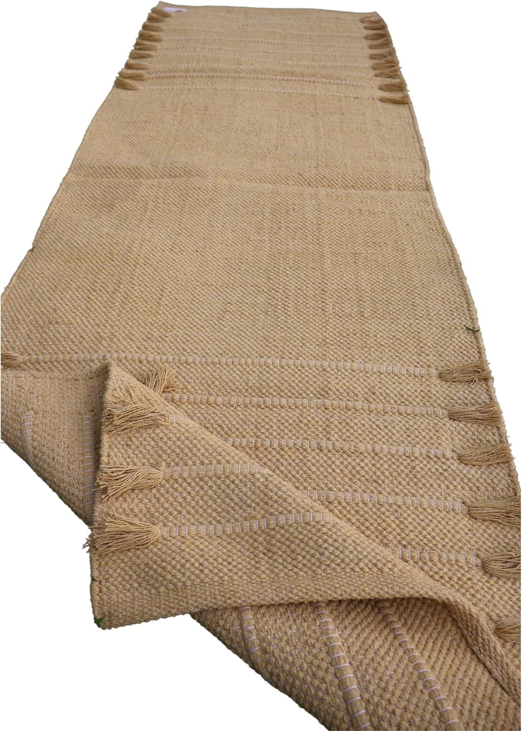 EcoComfort Cotton Yoga Mat - Hand-Woven, Extra-Thick for Ultimate Home Fitness - Durable & Stylish Yoga Rug (24”x72”x5mm)