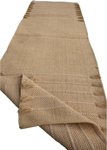 EcoComfort Cotton Yoga Mat - Hand-Woven, Extra-Thick for Ultimate Home Fitness - Durable & Stylish Yoga Rug (24”x72”x5mm)