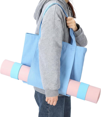 Yoga Mat Bag Set for Women Including Yoga Tote Bag (Without Mat) Booty Resistance Bands Non Slip Sports Socks Silicone Ties for Pilates Travel Workout Office Home Gym